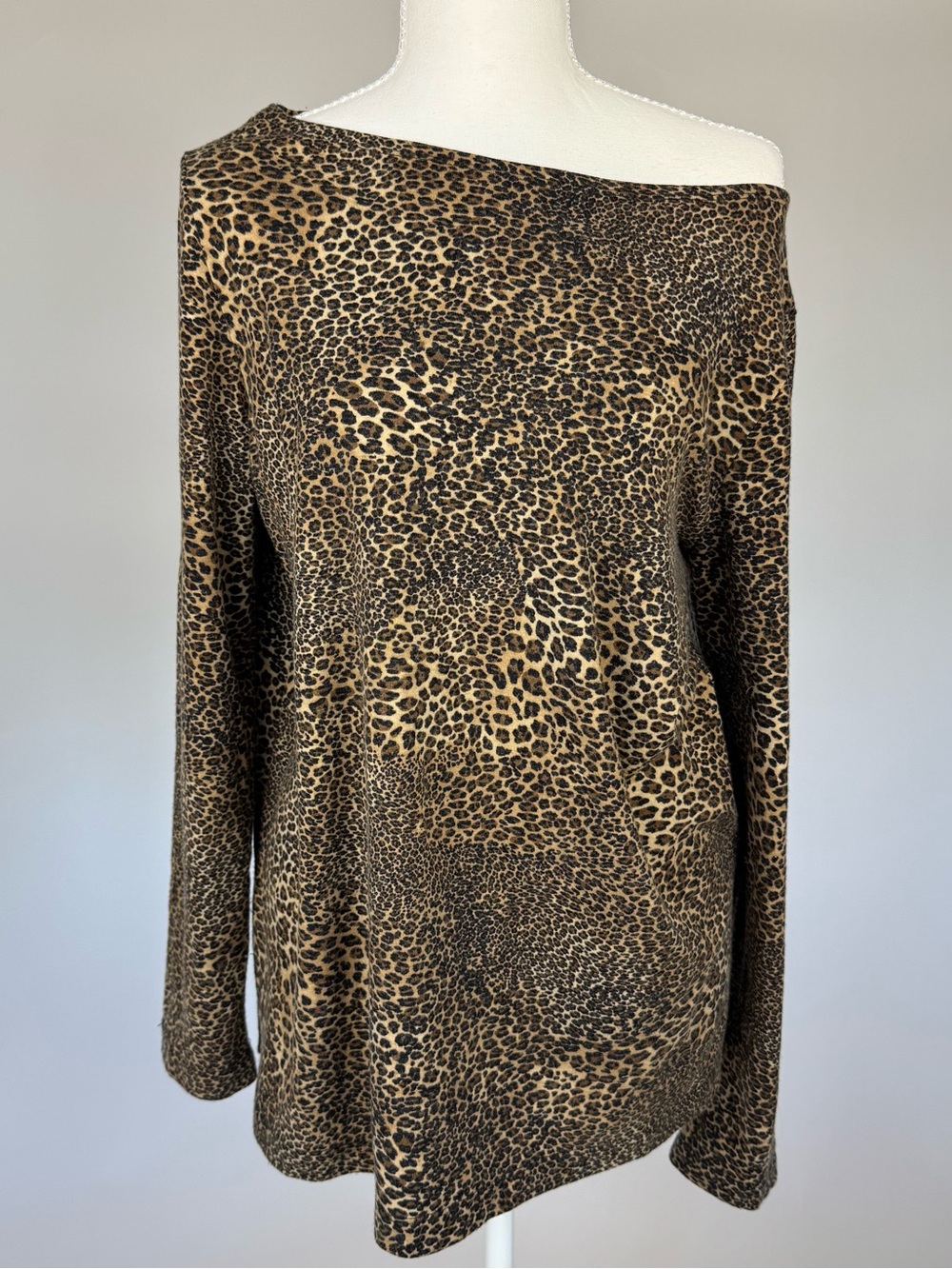 Carole Little One-Shoulder Leopard Print Dress - Brown/Black